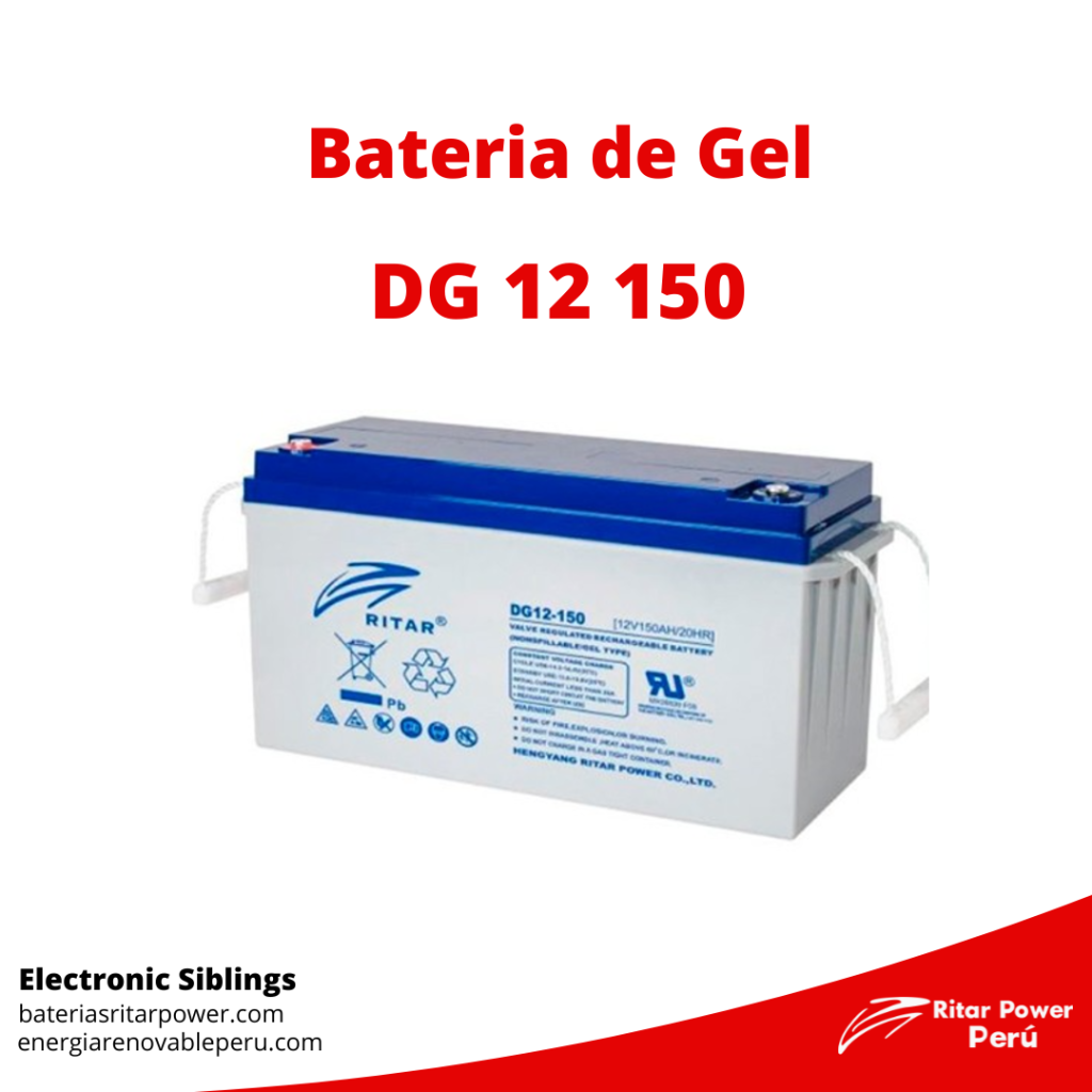 Bateria de electrolito gelificado 150 Ah 12 VDC